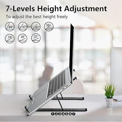 Adjustable Laptop Stand | Foldable Laptop Riser for Desk | IJ Computers