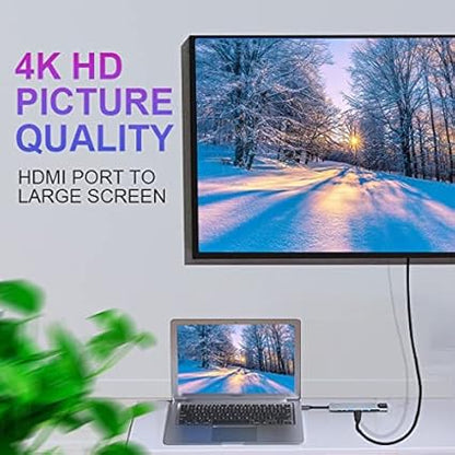 8-in-1 USB-C Hub | 4K HDMI | USB 3.0 | RJ45 | SD/TF | PD Charging | IJ Computers